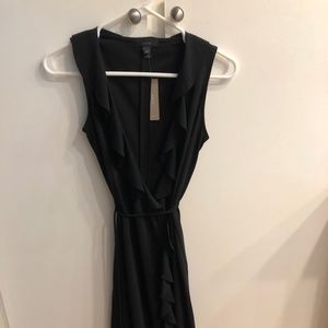 Jcrew black wrap dress